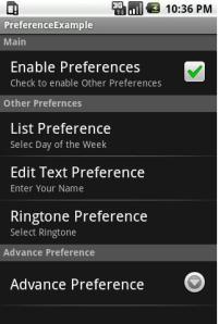Android Preferences